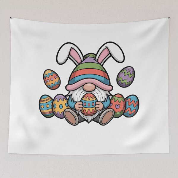 Item preview, Cute Easter Gnome With Colorful Eggs designed and sold by QuiteOrbit.