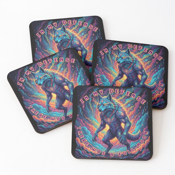 Item preview, Psychedelic Werewolf - In My Defense, There was a Full Moon designed and sold by Shy Fractal Designs.