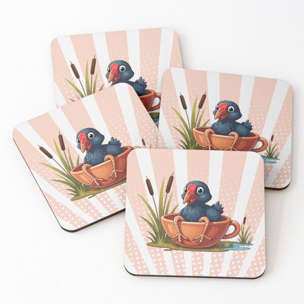 Item preview, Cute Pūkeko in a Mug – Kiwiana Bird Mug Illustration  designed and sold by MvuuStudio.