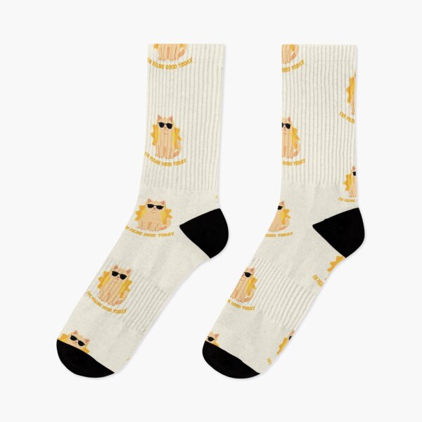 Item preview, I'm feline good today | Kitten Cat Animal Pun designed and sold by wonderxwander.