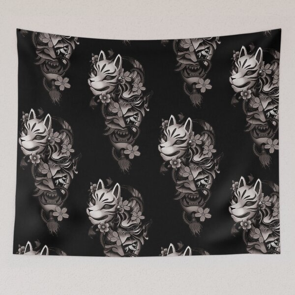 Item preview, Traditional Japanese Kitsune and Hannya Mask Design Vol.7 designed and sold by Bspaces.
