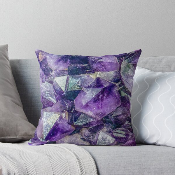 Item preview, Amethyst Crystal Cluster Macro Photography – Purple Gemstone Texture designed and sold by aadventures.