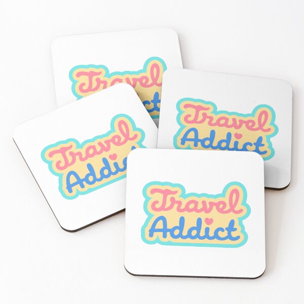 Item preview, Travel Addict Typography Sticker for World Explorer Journey Quote and Summer Vacation Adventure designed and sold by nuchz.
