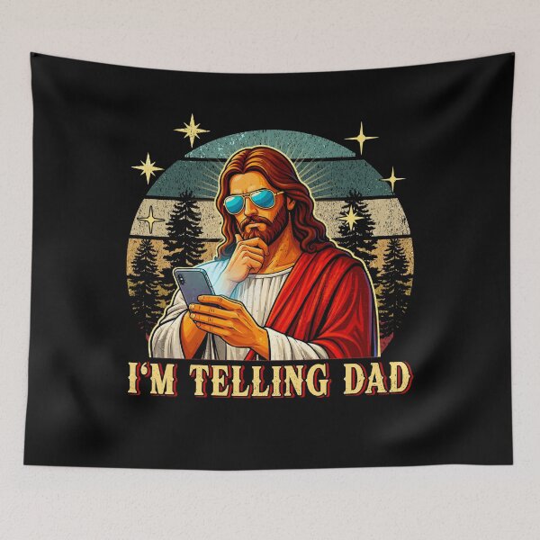 Item preview, Jesus I'm Telling Dad Meme designed and sold by Ortigzitoun.
