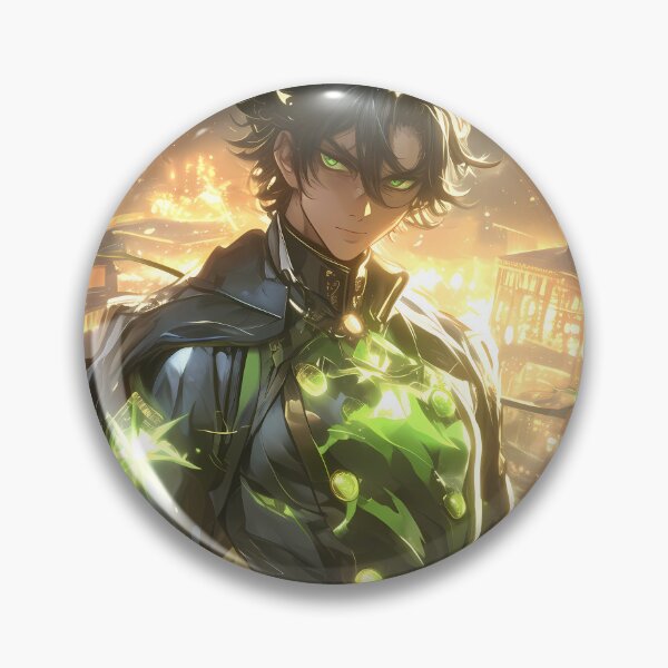 Item preview, Hyakuya Yuuichirou Seraph Of The End Green Aura Guardian In Night City designed and sold by Spraykart.
