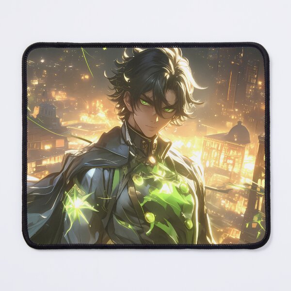 Item preview, Hyakuya Yuuichirou Seraph Of The End Green Aura Guardian In Night City designed and sold by Spraykart.