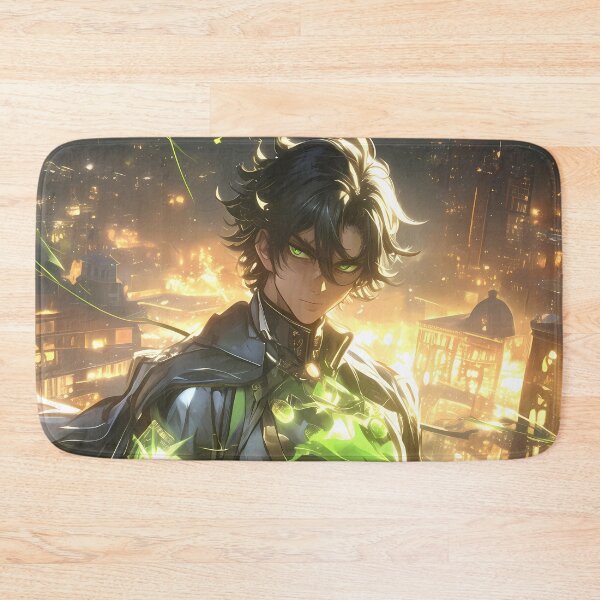 Item preview, Hyakuya Yuuichirou Seraph Of The End Green Aura Guardian In Night City designed and sold by Spraykart.