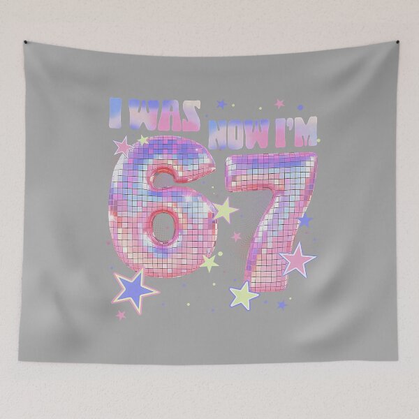 Item preview, 7 Year Old Birthday Girl Funny I was 6 Now I'm 7 67 Meme designed and sold by KathieFaugh.
