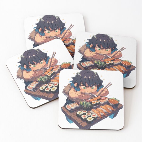 Item preview, Inosuke Hashibira Demon Slayer Chibi Sushi Rush designed and sold by Spraykart.