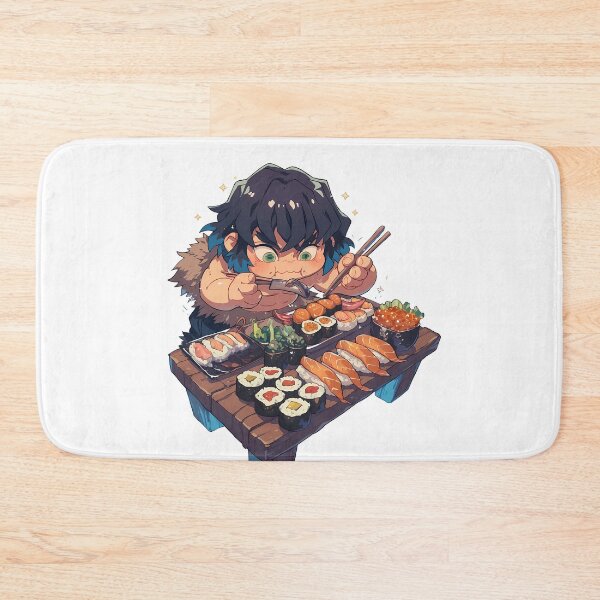 Item preview, Inosuke Hashibira Demon Slayer Chibi Sushi Rush designed and sold by Spraykart.