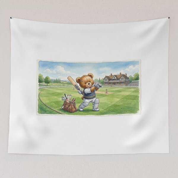 Item preview, Teddy Playing Cricket designed and sold by lockdownmind.