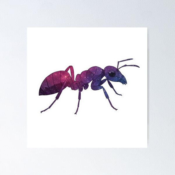 Item preview, Cosmic Worker Ant Sticker – Constellation Art for Urban Explorers designed and sold by bsbd-action.