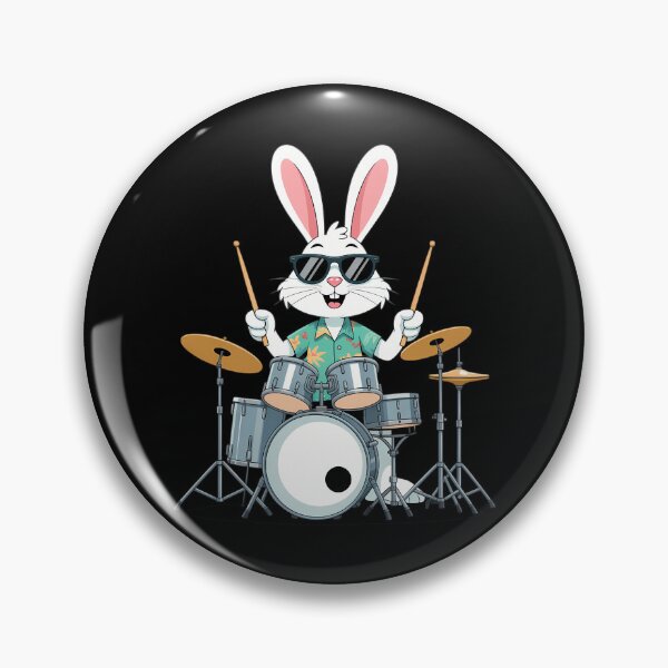 Item preview, Drum Set Player Bunny Men Easter designed and sold by EllenJast.