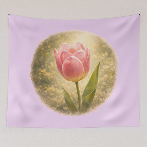 Item preview, Elegant Spring Tulip – Graceful Floral Portrait designed and sold by TheJoyfulPen.