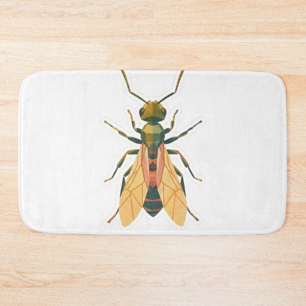 Item preview, Queen Ant Low Poly Sticker – Symmetrical Geometric Art for Minimalist Decoration designed and sold by bsbd-action.