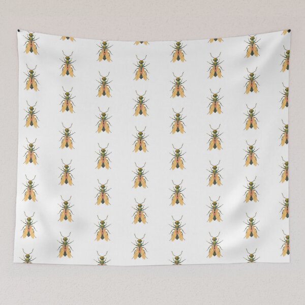 Item preview, Queen Ant Low Poly Sticker – Symmetrical Geometric Art for Minimalist Decoration designed and sold by bsbd-action.