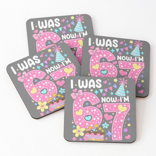 Item preview, 7 Year Old Birthday I was 6 Now I'm 7 67 Funny Kids Girls designed and sold by KristineLi.