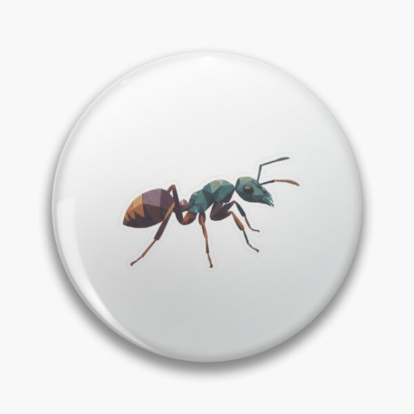 Item preview, Low Poly Glass Ant Sticker – Geometric Turquoise Design for Students designed and sold by bsbd-action.