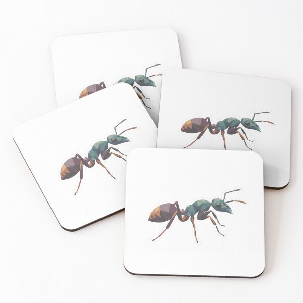 Item preview, Low Poly Glass Ant Sticker – Geometric Turquoise Design for Students designed and sold by bsbd-action.