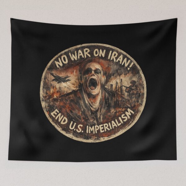 Item preview, No War on Iran! End U.S. Imperialism designed and sold by DIRTYDUNNZ.