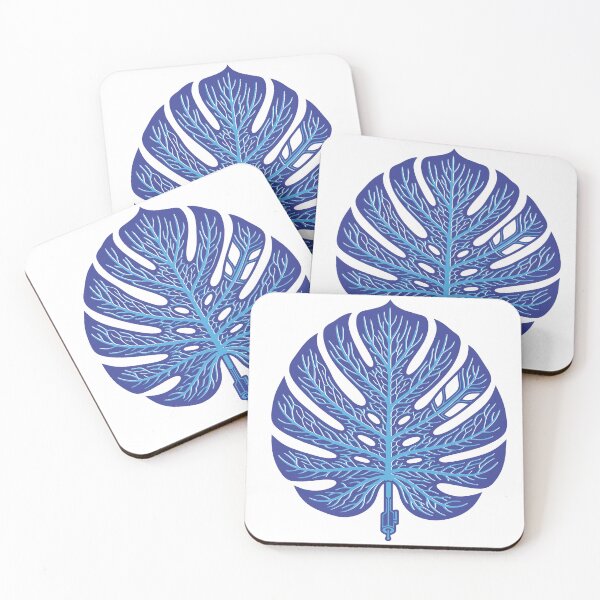 Item preview, Cyberpunk Biotech Neon Monstera Leaf Art designed and sold by Bio Tech Art.