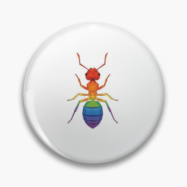 Item preview, Rainbow Ant Sticker – Low Poly Pride Design to Celebrate Diversity designed and sold by bsbd-action.