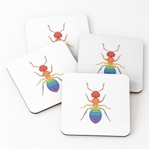 Item preview, Rainbow Ant Sticker – Low Poly Pride Design to Celebrate Diversity designed and sold by bsbd-action.