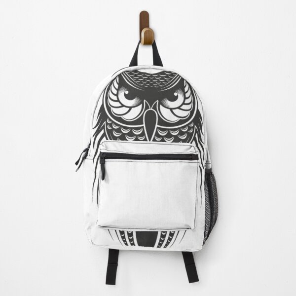 Item preview, Tribal Owl Line Art – Elegant Black Owl Illustration designed and sold by RELAX STATION.