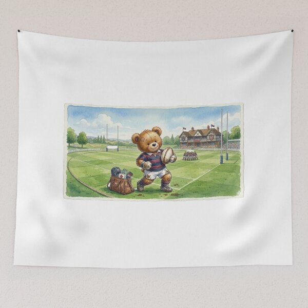 Item preview, Teddy Playing Rugby designed and sold by lockdownmind.