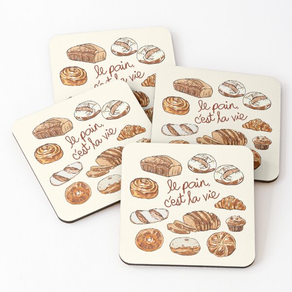 Item preview, Le Pain C’est La Vie – Bread is Life French Bakery Illustration designed and sold by MaiZephyr.
