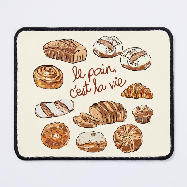 Item preview, Le Pain C’est La Vie – Bread is Life French Bakery Illustration designed and sold by MaiZephyr.