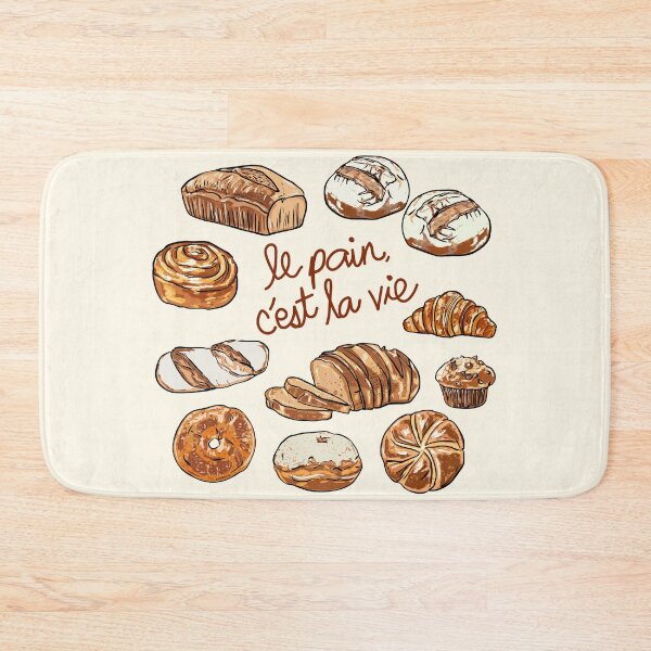 Item preview, Le Pain C’est La Vie – Bread is Life French Bakery Illustration designed and sold by MaiZephyr.