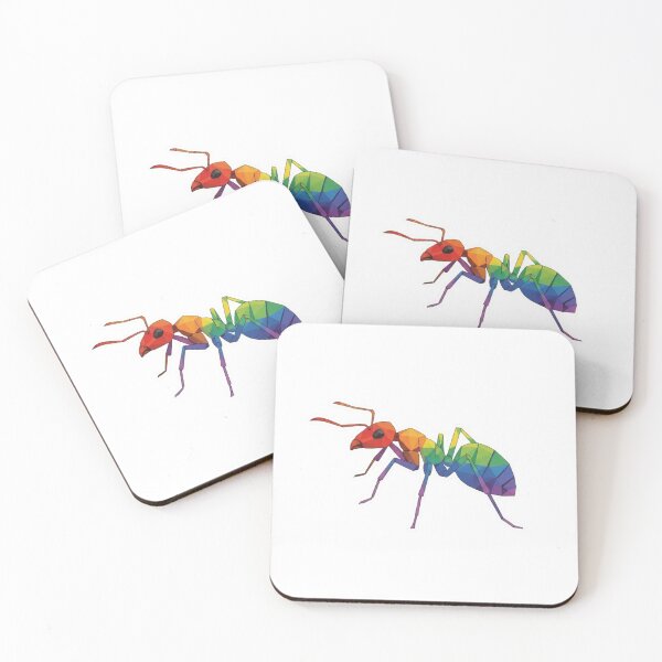 Item preview, Rainbow Worker Ant Sticker – Multicolor Art for Insect Lovers designed and sold by bsbd-action.