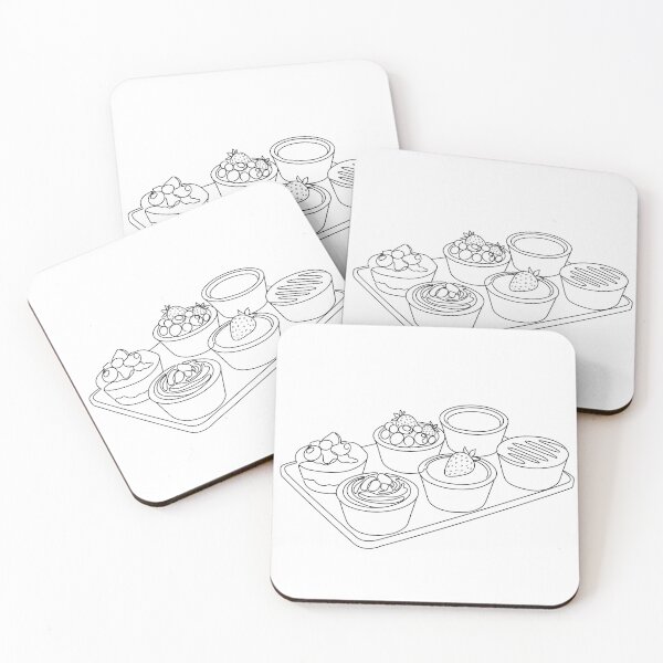 Item preview, Minimalist Afternoon Tea Dessert Selection Art designed and sold by Cozy Canva.