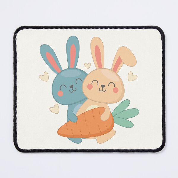 Item preview, Sweet Bunny Friends Sharing a Giant Carrot designed and sold by risingrocket.