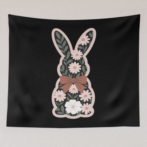 Item preview, Coquette Bow Easter Bunny Spring Florals designed and sold by EllenJast.