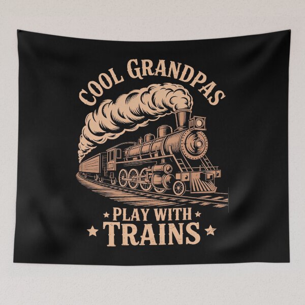 Item preview, Cool Grandpas Play With Trains Locomotives Trains Grandpa designed and sold by EllenJast.