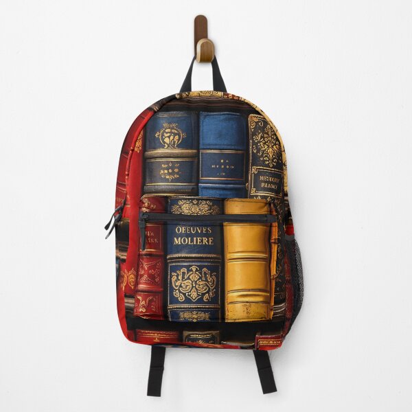 Item preview, Vintage French Library Bookshelf Art Print designed and sold by Kaleidoscope Print.