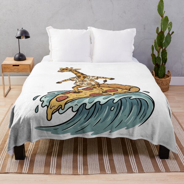 Item preview, Cool Giraffe Surfing Pepperoni Pizza Wave designed and sold by k3rstman1.