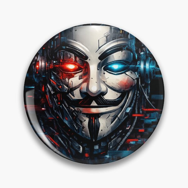 Item preview, Cyberpunk Hacker Mask – Futuristic Anonymous AI Glitch Tech Design designed and sold by JonelCrafts.