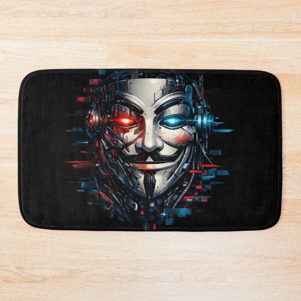 Item preview, Cyberpunk Hacker Mask – Futuristic Anonymous AI Glitch Tech Design designed and sold by JonelCrafts.