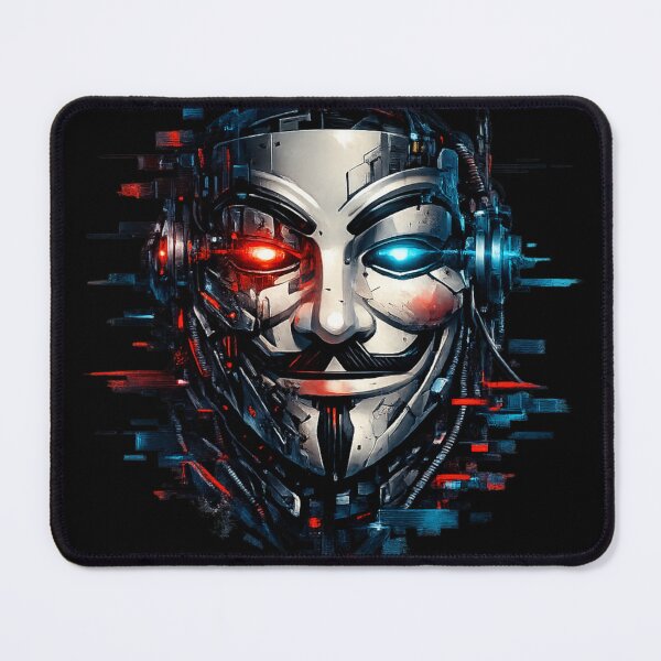 Item preview, Cyberpunk Hacker Mask – Futuristic Anonymous AI Glitch Tech Design designed and sold by JonelCrafts.
