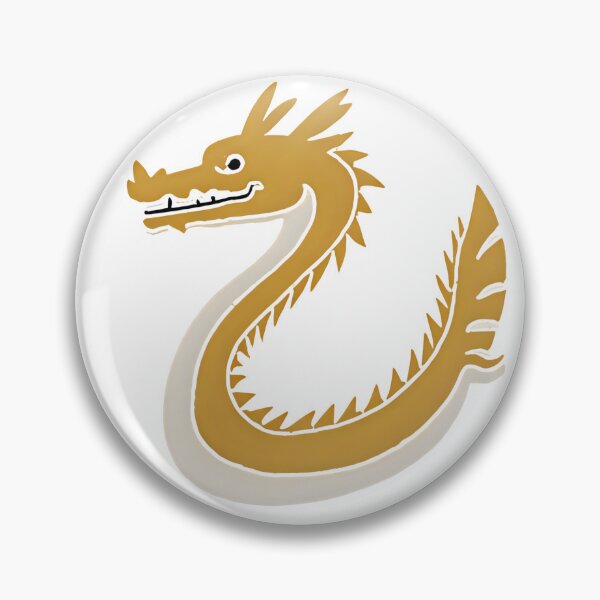 Artikelvorschau, Minimalistisches Grafiksymbol eines chinesischen goldenen Drachen entworfen und verkauft von ArtEllary.