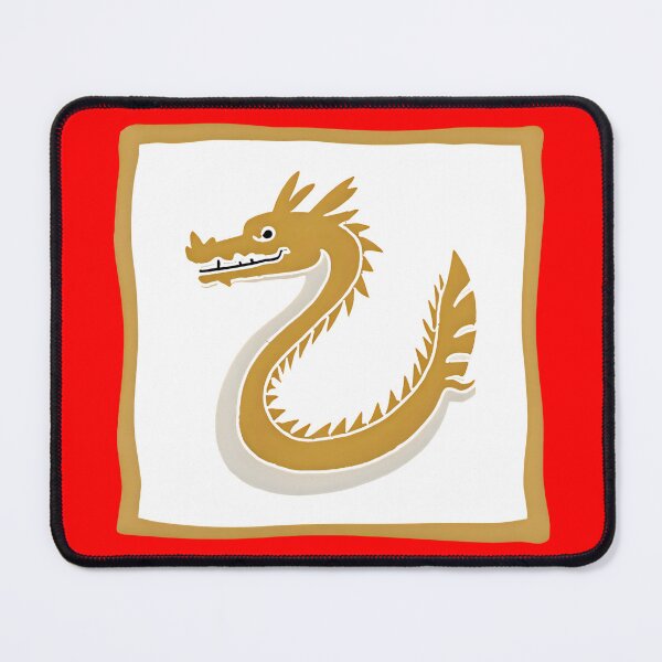 Item preview, Chinese golden dragon minimalist graphic icon designed and sold by ArtEllary.