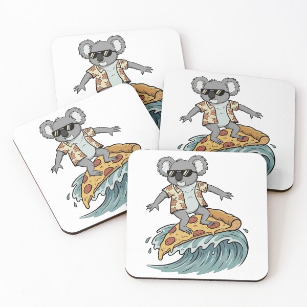 Item preview, Cool Koala Surfing Pizza Slice Hawaiian Style designed and sold by k3rstman1.