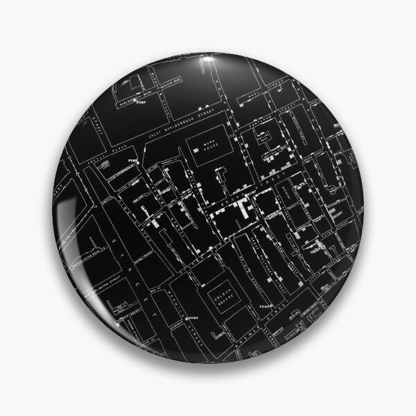 Item preview, John Snow's Cholera Map (white-on-black) designed and sold by johnb78.