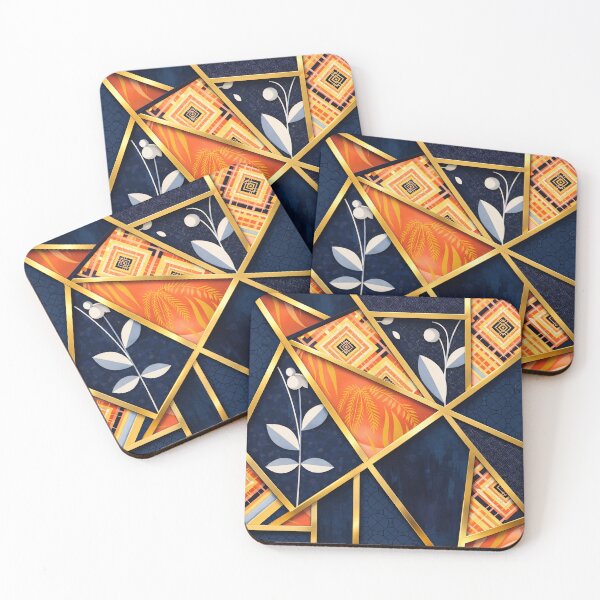 Item preview, Elegant Art Deco Geometric Floral Pattern designed and sold by Kaleidoscope Print.