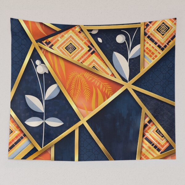 Item preview, Elegant Art Deco Geometric Floral Pattern designed and sold by Kaleidoscope Print.