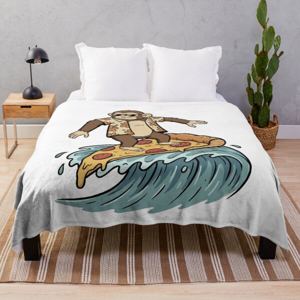 Item preview, Funny Surfer Monkey Pizza Slice Wave designed and sold by k3rstman1.