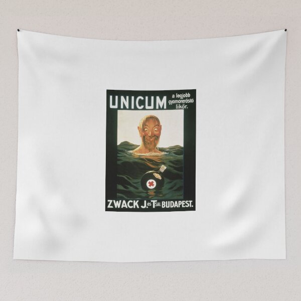 Item preview, Zwack Unicum drowning man poster designed and sold by johnb78.